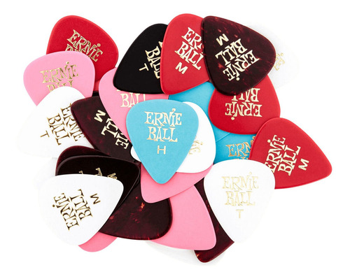 Set De 144 Picks Diseño Celulosa Color Y Grosor Surtido