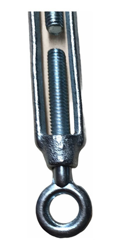 Imagen 2 de 6 de Tensor Ojo Gancho Cable Acero Galvanizado 6mm 1/4 PuLG