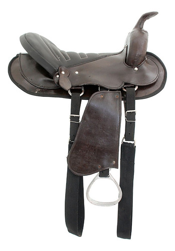 Sela Americana Kit Econômico Couro Passeio Cavalgada Cor Marrom