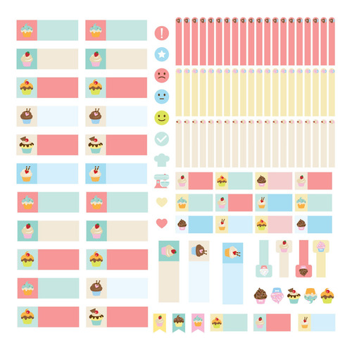 Imagem 2 de 3 de Etiquetas Personalizadas Escolares Cupcake