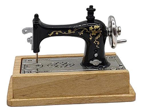 K Mini Máquina De Coser Antigua De Tapa De Tabla 2 Madera