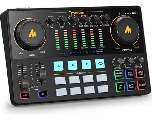 comprar Mezcladora Interfaz De Audio Podcast Stream Maonocaster Ame2