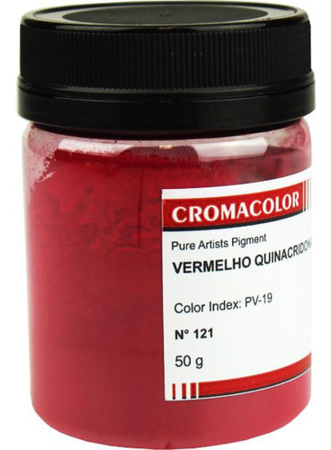 Pigmento Artistico Puro Cromacolor Vermelho Quinacridona 50g