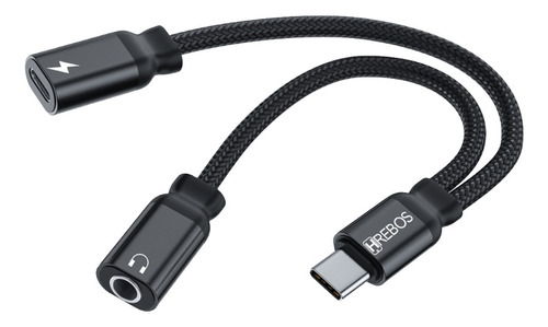 Adaptador Usb Tipo C P/ Usb Tipo C + Fone P2 Hs-229 Hrebos