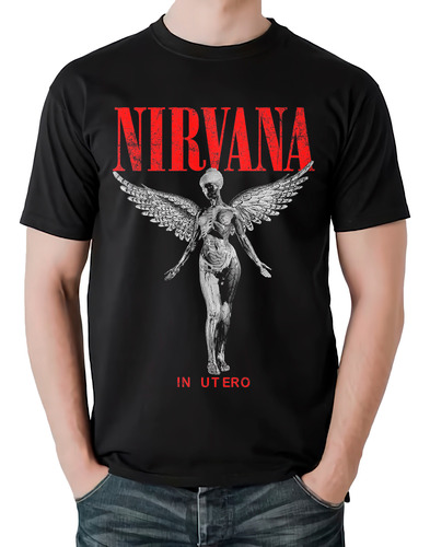 Camiseta Nirvana In Utero Banda Rock Metal