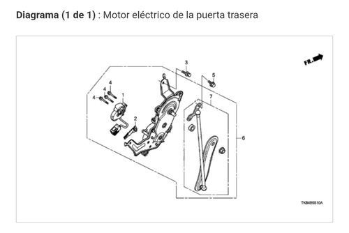 Motor Eléctrico Puerta Trasera Honda Odyssey Touring 11-17