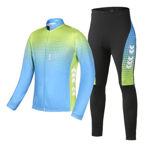 Conjunto De Jersey De Ciclismo, Pantalones Acolchados, Abrig