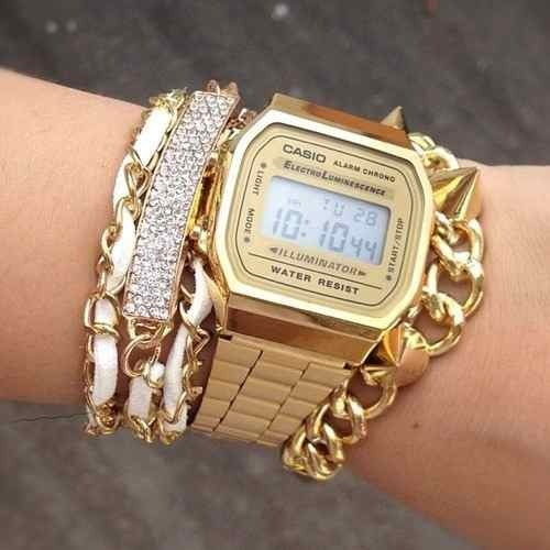 Reloj Casio Unisex A168wg Dorado Plateado 100% Original