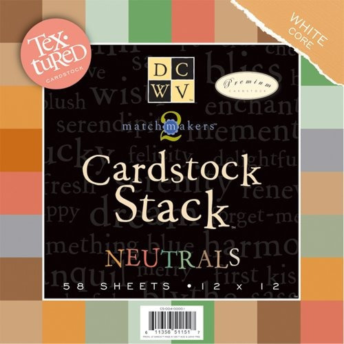 Dcwv Cartulina Stack Match Makers Neutrales 58 Hojas De 12 X