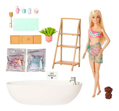 Barbie Fashion & Beauty Set De Juego Baño De Burbujas