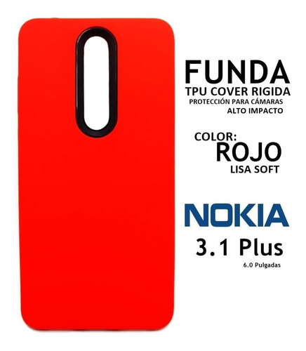 Funda Rigida Lisa Soft Protege Cámara Nokia 3.1 Plus Rosario