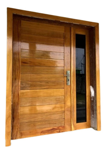 Puerta De Madera Principal Solida Elegante 