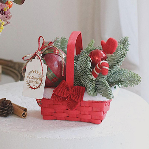 2 Cesta De Regalo De Navidad Cesta De Regalo Rojo Sin