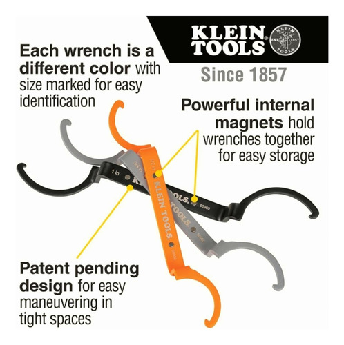 Klein Tools 50900r Juego De Llaves De Bloqueo De Conductos,