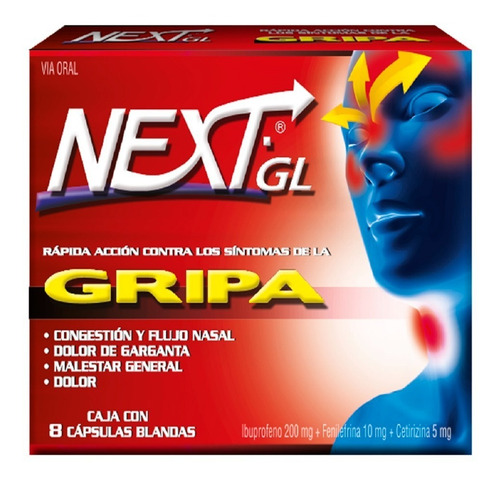 Next Gl Gripa X 8 Capsulas