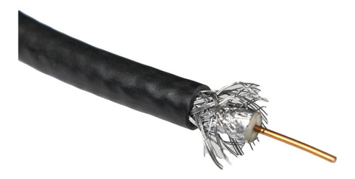 Cable Coaxil Rg6 X5 Mts Bco/ngr In/ Ext Rf Cctv Catv Hd Htec