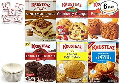 Krusteaz Muffin Mix Variety Pack # 2 + Hornear Liner + Toall
