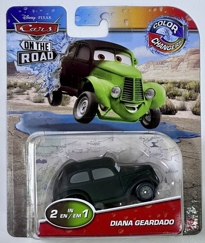 Cars Color Changers - Diana Geardado 2 En 1 - Mattel Color Verde