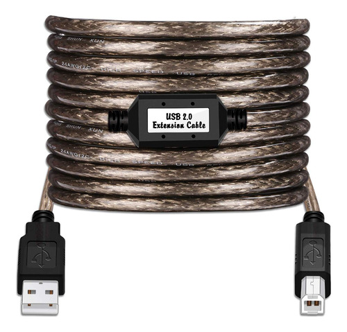 Ldkcok Cable De Impresora Usb 2.0 Active De 50 Pies, Cable D