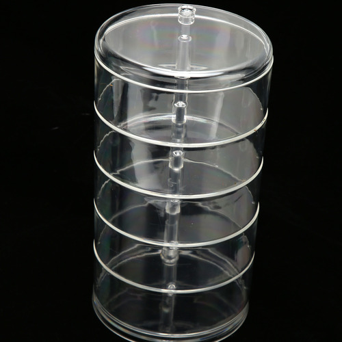 Joyería Giratoria De 5 Capas, Transparente, Rotación De 360