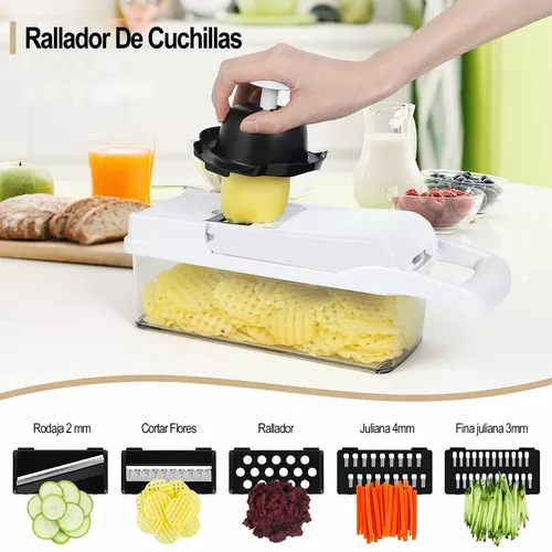 Maquina Para Cortar Rallar Y Picar Verduras 3 En 1 N-OFERTAS