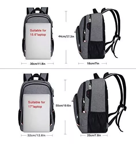 Mochila para laptop, mochila de viaje de negocios con abertura de carga USB  para hombres y mujeres, antirrobo resistente al agua, mochila para
