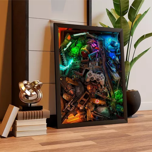 Quadro Decorativo Jogo Fortnite A3 - C/ Moldura E Vidro