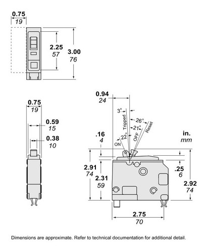 Imagen 7 de 10 de Pastilla Interruptor Termomagnético 1p20a Qo120 Schneider