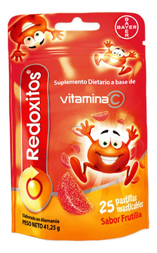 Redoxitos Vitamina C Frutilla 25 Pastillas Masticables