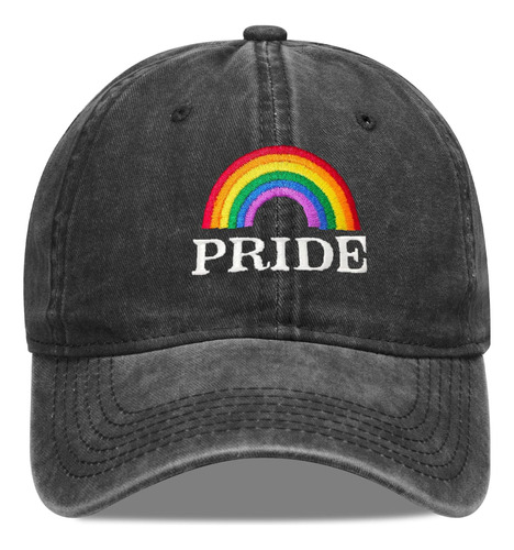 Sombrero De Béisbol Bordado Lgbt Pride Rainbow Denim Hats Pr