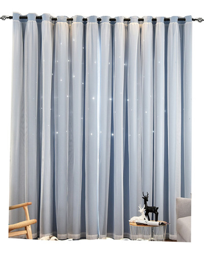 Cortinas Opacas Semiopacas Con Forma De Estrella, 150 Cm De