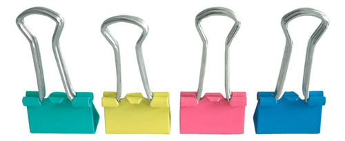 Prendedor De Papel Binder Clip 19mm Caixa Com 40 Un Colorido