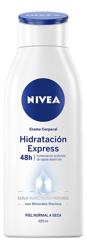  Crema hidratante para cuerpo Nivea Cuidado Corporal Hidratación Express en pomo 400mL