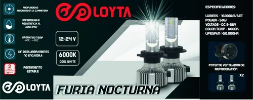 Par Bombillos Hb5 9007 Led 16000 Lúmenes Furia Nocturna