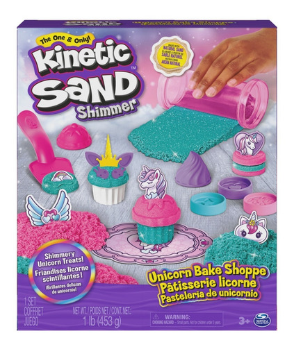 Set Kinetic Sand Pastelería De Unicornio Con Accesorios +3
