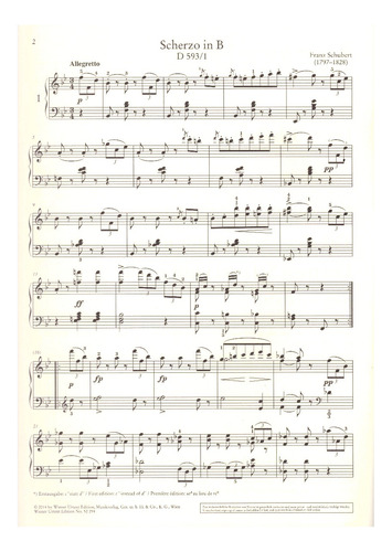 F. Schubert: The Three Scherzi For Piano, D 593 & D 570.