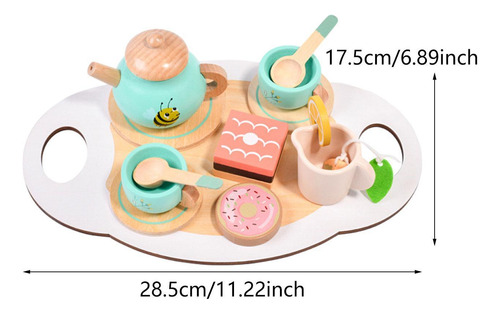 Juego De Fiesta De Té De Madera, Fiesta De Té De Princesa,