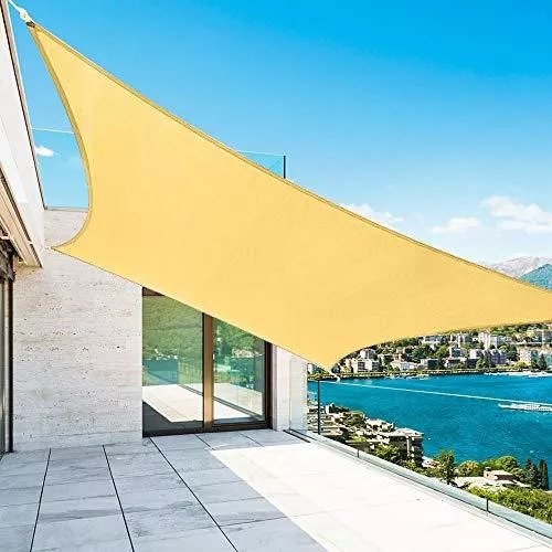 Toldo / vela rectangular - 3 x 4 m - color marfil claro