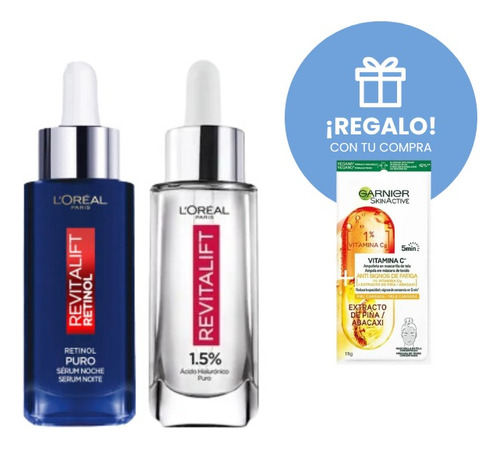 Rutina Loreal D-expert Revitalift Serum Noche + Serum Dia