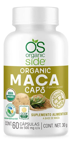 Organic Side Maca Organica 500mg 60 Capsulas Sfn