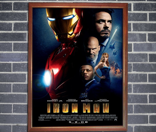 Iron Man 1 Poster Enmarcado En Cuadro Robert Downey Jr.