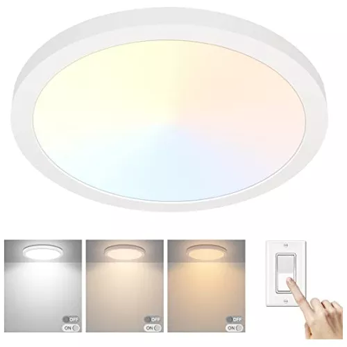 Lámpara de techo de montaje empotrado, lámpara LED de montaje en superficie  de 30 W para dormitorio, cocina, lámparas de montaje plano ultrafinas y