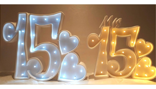 Nombres Iluminados 4 Letras 25 Cm - Polyfan Cartel Con Luces