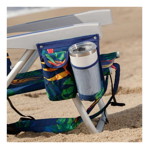 Silla Camastro De Playa Portatil Tommy Bahama 2 Pack Msi Color Azul Azul