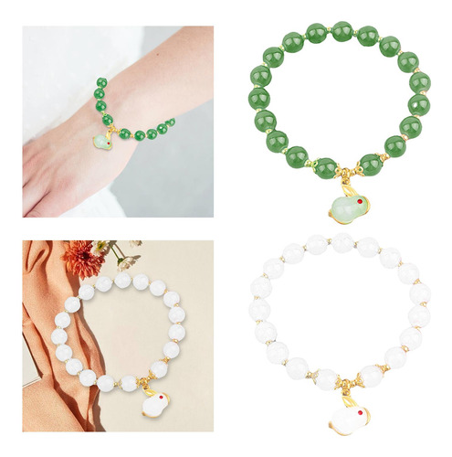 Pulseira Elegante Com Miçangas E Berloques De 8 Mm Para O