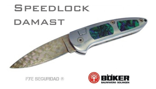 Navaja Cuchillo Boker Damasco Speedlock Solingen Arbolito