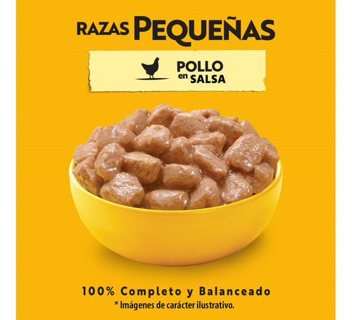 Imagen 6 de 7 de Pedigree Alimento Húmedo En Sobre Perro Raza Peq Pollo 12un