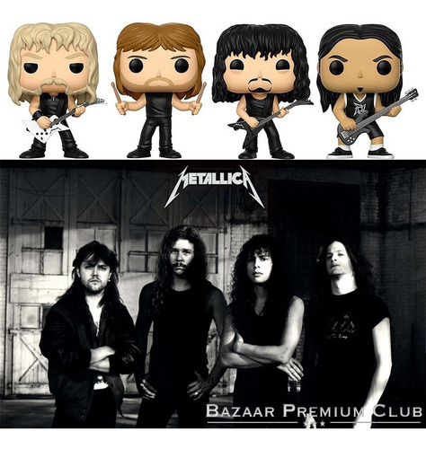 Imagen 6 de 6 de Original Metallica Full Band Funko Pop Collection