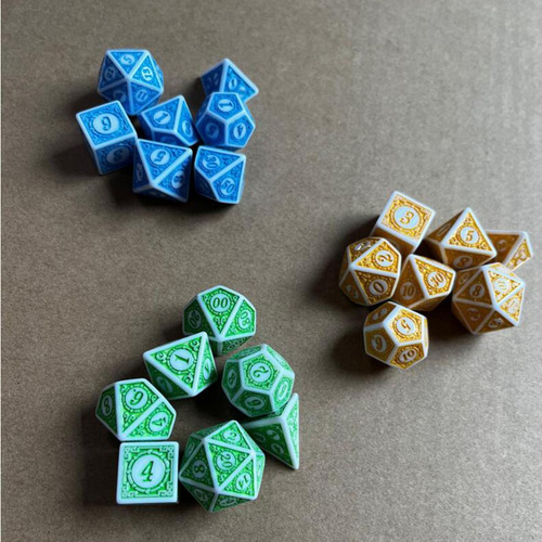 3 X 7 Uds Dados De Juego De Dados De Varios Lados Compatible