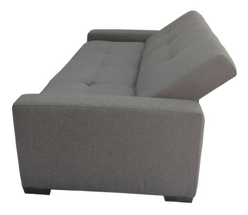 Sofa Cama Sofacama Futon Sillon Sala Mobleco Color Gris Oscuro Diseño De La Tela Loneta